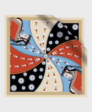 Mycenaean Lady Silk Scarf double face print